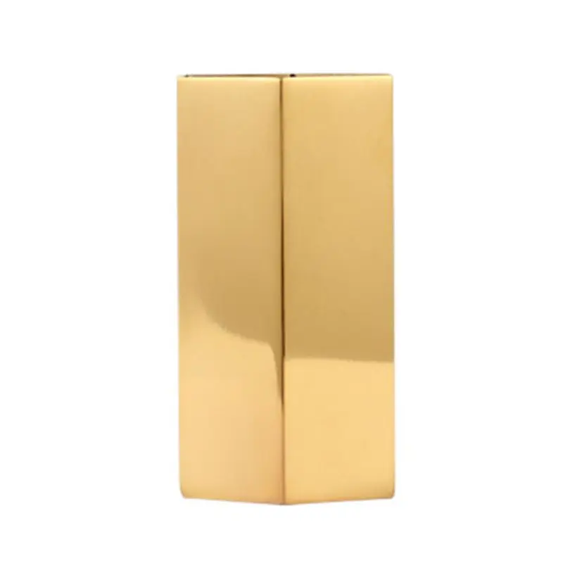 

Nordic style Hexagon gold metal vase / pen holder / set of storage tube storage container desk ornament