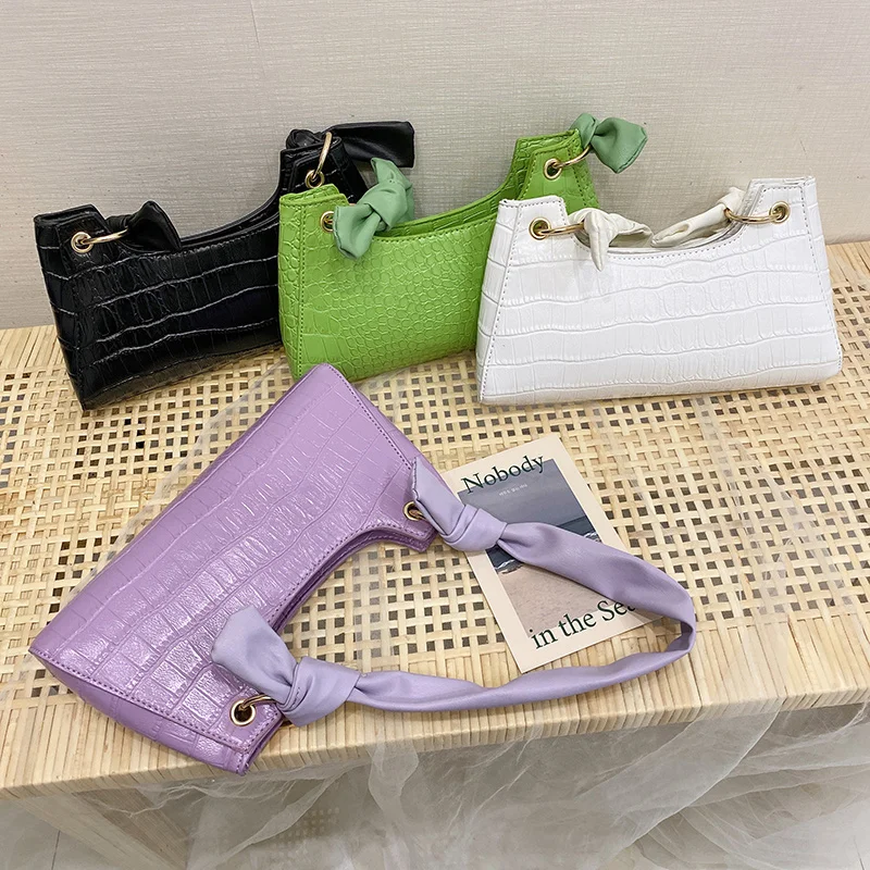 New Fashion Crocodile Pattern Baguette Bag Summer Crossbody Shoulder Bags Ladies Casual Hobos Travel | Багаж и сумки