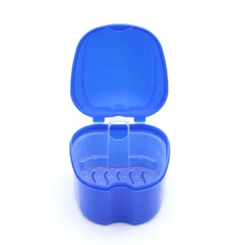 

10 Pieces/Lot Denture Storage Box Full Mouth Box With Filter Mesh Hanging Net Double Tooth Box Holder