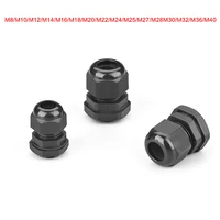 10PCS Pastic กันน้ําไฟฟ้า CABLE GLAND สายไนลอน ENTRY M8/M10/M12/M16/M20 /M25/M32/M36/M40 สาย PASS สายเชื่อมต่อสายไฟ 1