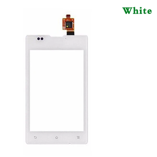 10 шт./лот Высокое качество 4," для sony Xperia E C1505 C1504 Falcon D200X сенсорный экран дигитайзер Переднее стекло объектив сенсорная панель - Цвет: Белый