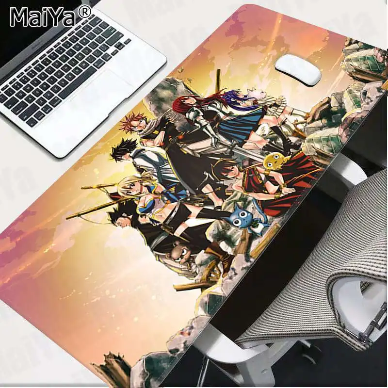 Lock Edge 40X90cm Maiya Лидер продаж Аниме Сказочный хвост геймер игровые коврики коврик для мыши большой коврик для мыши клавиатуры коврик - Цвет: Lock Edge 40X90cm