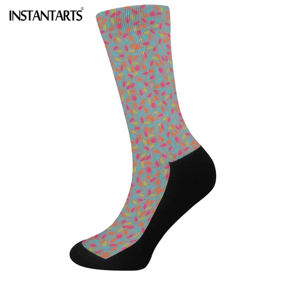 INSTANTARTS, зимние женские и мужские носки, открытый футбольный носок, лист, велосипедные носки, походные, для бега, спортивные носки - Цвет: HML051Z79