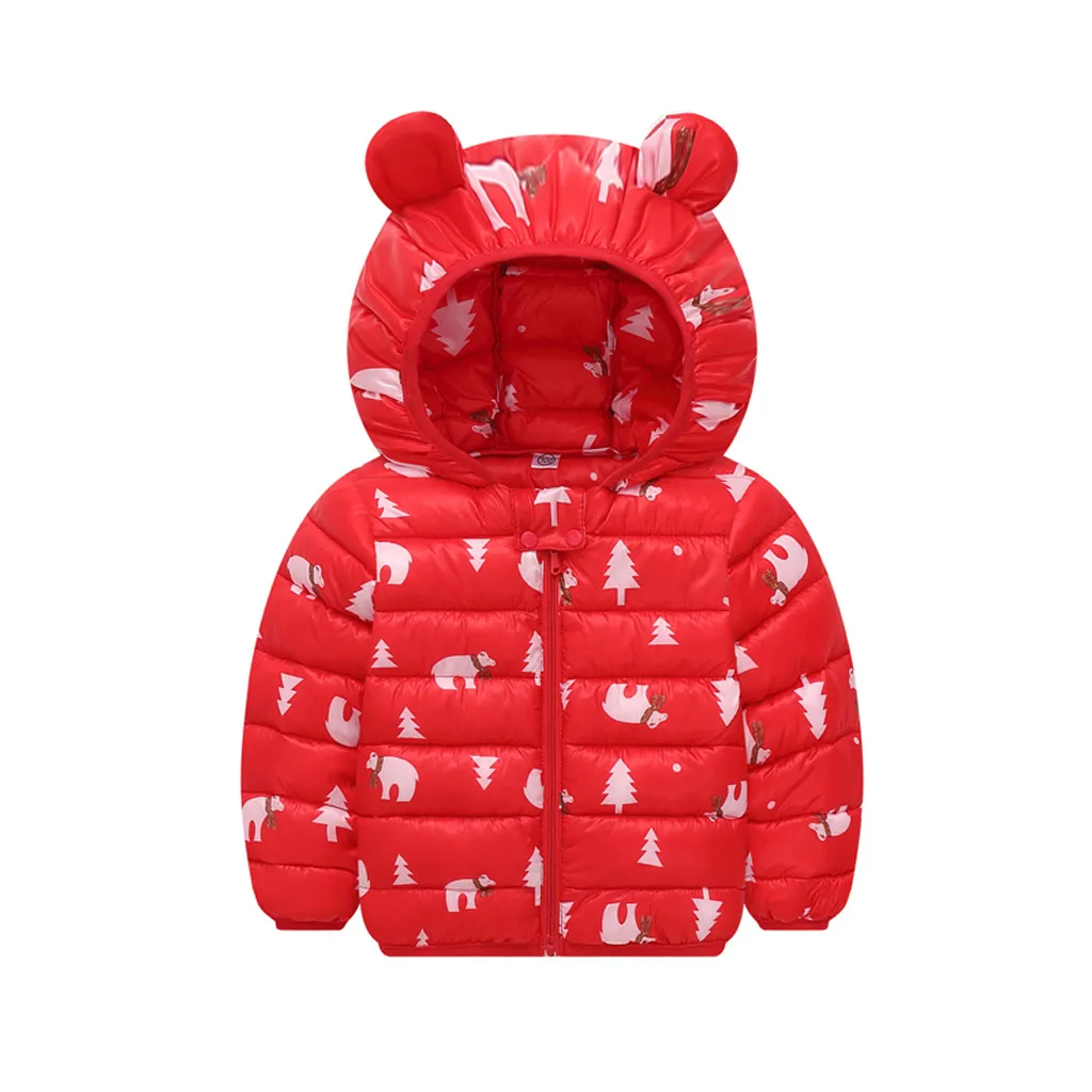 

Chlidren Winter Hoodie Parkas Coats Toddler Baby Boys Girls Warm Coats Jacket Kids Zip Thick Ears Snow Hoodie Clothes Snowwear