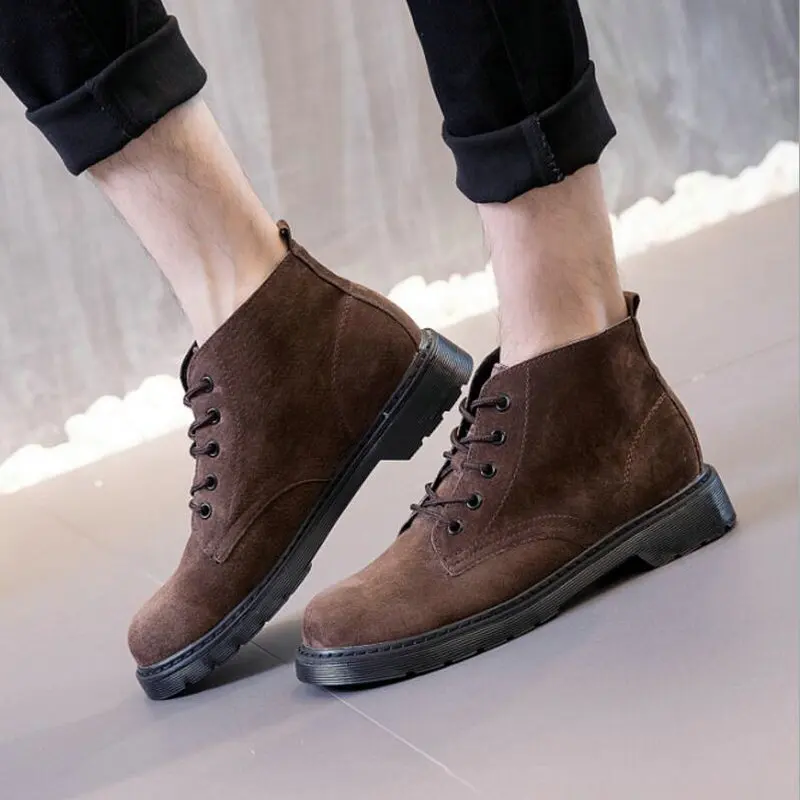 2019 Autumn new Fashion Men Booties Korean trend tooling boots Men's Lace up Martin C22-46 | Обувь