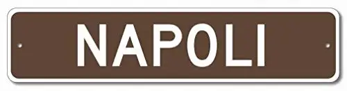 

Novelty Funny Tin Metal Sign 6x16 Napoli Wall Street Decor Outdoor Indoor Decoration