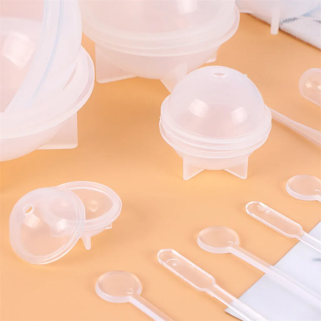 5 размеров ручной работы кристалл клей плесень набор смолы ювелирные изделия мяч