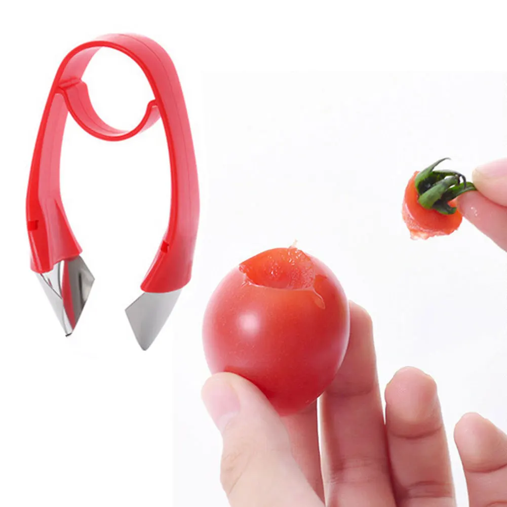 Strawberry Huller Split Food Accessories Remover Leaf Clip Tomato Stem Leaves Removal Kitchen Tool Fruit Corer