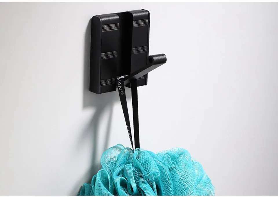 Wall Hook Hanger Foldable Hook Wall Hook Hook Coat Hanger Coat Rack Creative Hanging Bag Invisible Porch Door Back/Black