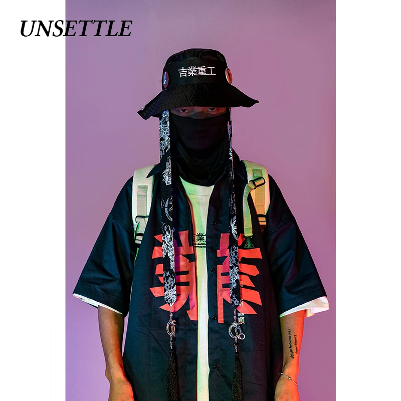 UNSETTLE 2020SS Summer Harajuku Shirts Men/Women Hip Hop Fashion Print Chinese Streetwear Shirt Short Sleeve Tops UNSETTLE 2020SS Summer Harajuku Shirts Men/Women Hip Hop Fashion Print Chinese Streetwear Shirt Short Sleeve Tops