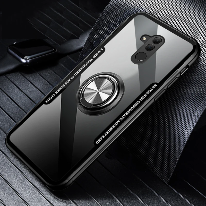 Luxury Ring Metal Car Holder Coque Cover Case For HuaWei Mate 20 lite Mate20 pro Silicone Transparent Shockproof | Мобильные