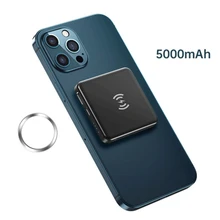 Magnetic Wireless Power Bank, 22W 5000mAh Fast Portable Wireless Charger USB C Quick Charging External Battery for 12/12
