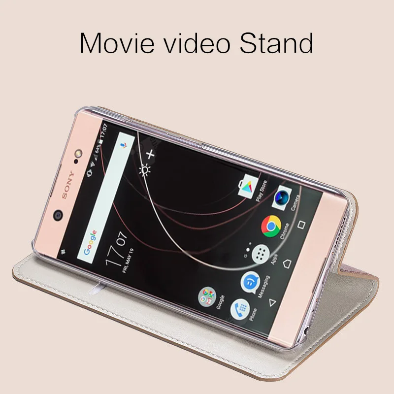 Чехол из воловьей кожи с откидной крышкой для sony xperia Z2 Z3 Z4 Z5 X XZ1 XZ2 XZ4 Compact XA XA1 XA2 ultra XZ Premium для xperia 5 8 10 plus