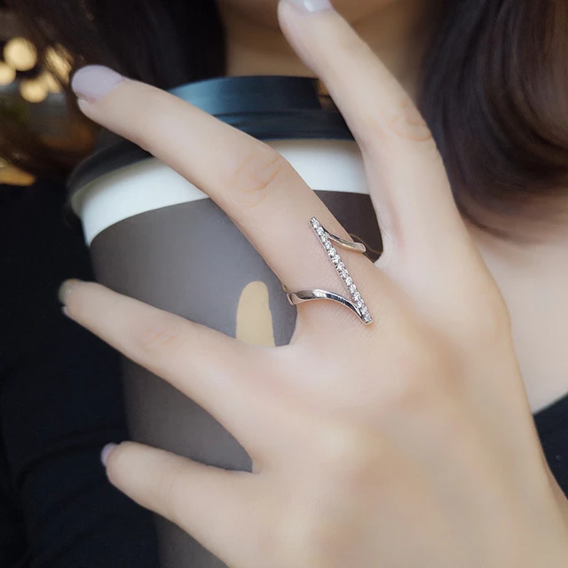 The Pointed Pavé Contour Ring – Rebekah Brooks Jewelry