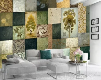 

American Vintage Wallpaper European-style Retro Tree and Flower Renderings HD Digital Printing Moisture-proof Wall paper