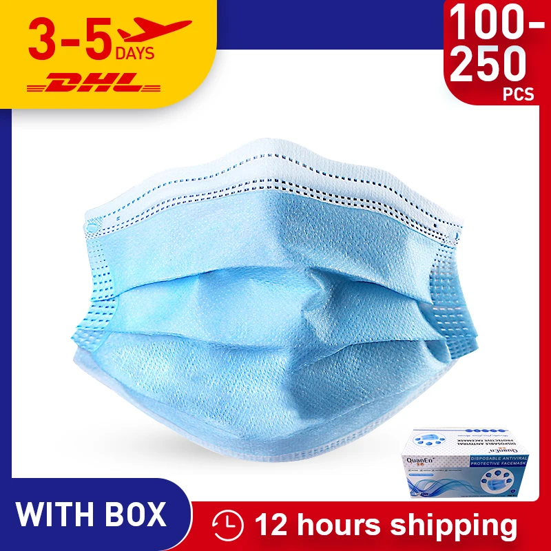 

Disposable Mask Face Mouth Masks Anti Dust Pollution Earloop Face Mask Protection Droplet 3 Layer Meltblow Non Woven Mask