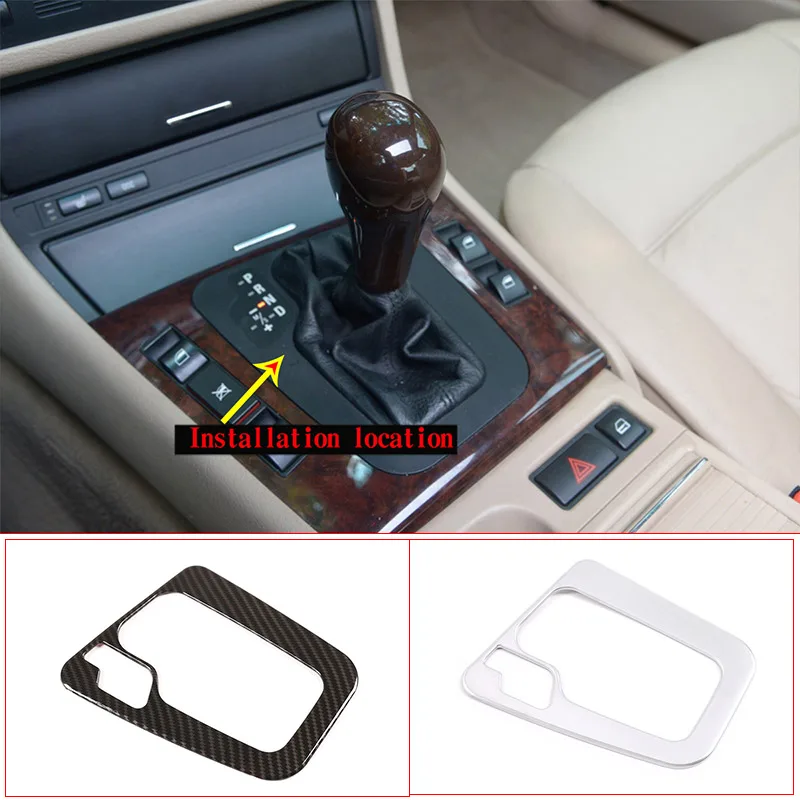 

Для BMW 3 серии E46 98-04 ABS углеродное волокно/серебряная Автомобильная консоль шестеренка декоративная панель Наклейка Автомобильные аксессуары для интерьера