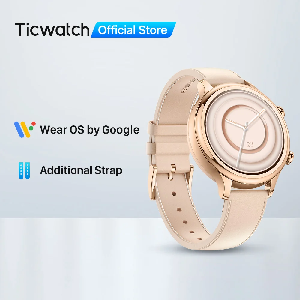 Смарт часы TicWatch C2 Plus Wear OS 1 ГБ ОЗУ Встроенный GPS фитнес трекер IP68 Водонепроницаемые