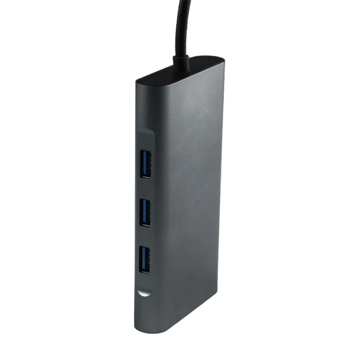 USB C концентратор док-станция для ноутбука type C адаптер с 3,5 мм аудио портом для Windows компьютера FKU66