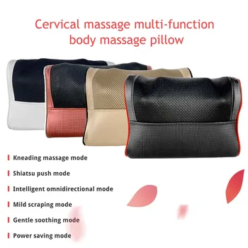 

Infrared Heating Neck Shoulder Back Body Electric Massage Pillow Shiatsu Massager Device Cervical Healthy Massageador Relaxation
