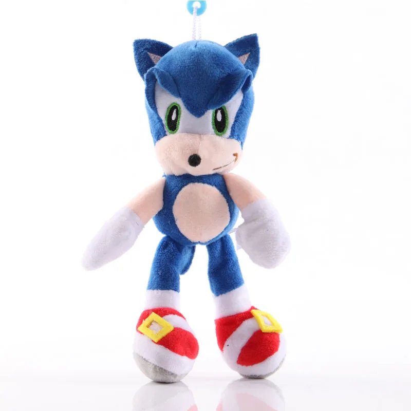 18-30 см плюшевый Соник, кукла, игрушки Sonic Peluche, черный, синий и красный плюшевый Соник, игрушки, мягкие куклы, подарки для детей на Рождество - Color: 18cm Sonic Keychain