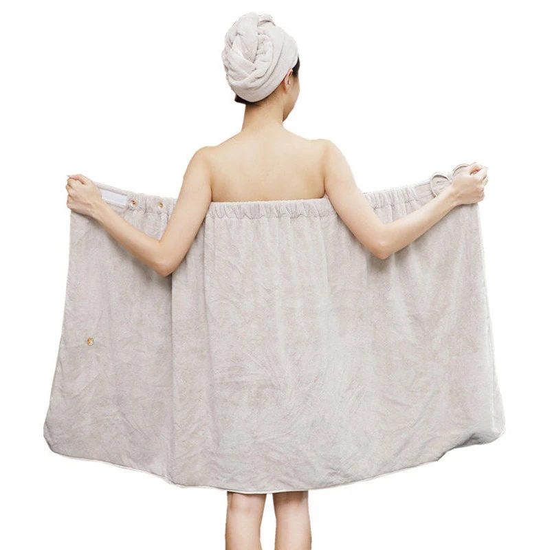 

Explosion Style Coral Velvet Bath Towel Set Beauty Salon Tube Top Bow Bath Skirt Thicker Absorbent Microfiber Fat Thin Can Wear