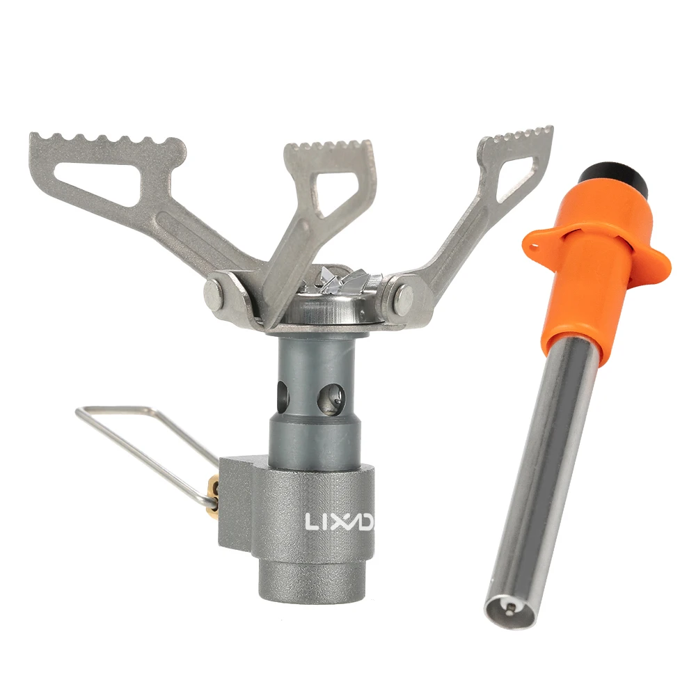 Lixada Stove Titanium Alloy Gas Stove Cooking Lighter flame gun gas Stove adapter camping Equipment gas stove burner