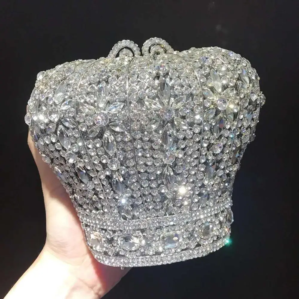 Latest Diamond Luxury Crown clutch Bag Clutches Wedding Bags Luxury Bag for Women Rhinestone Evening Bags Clutches for woman