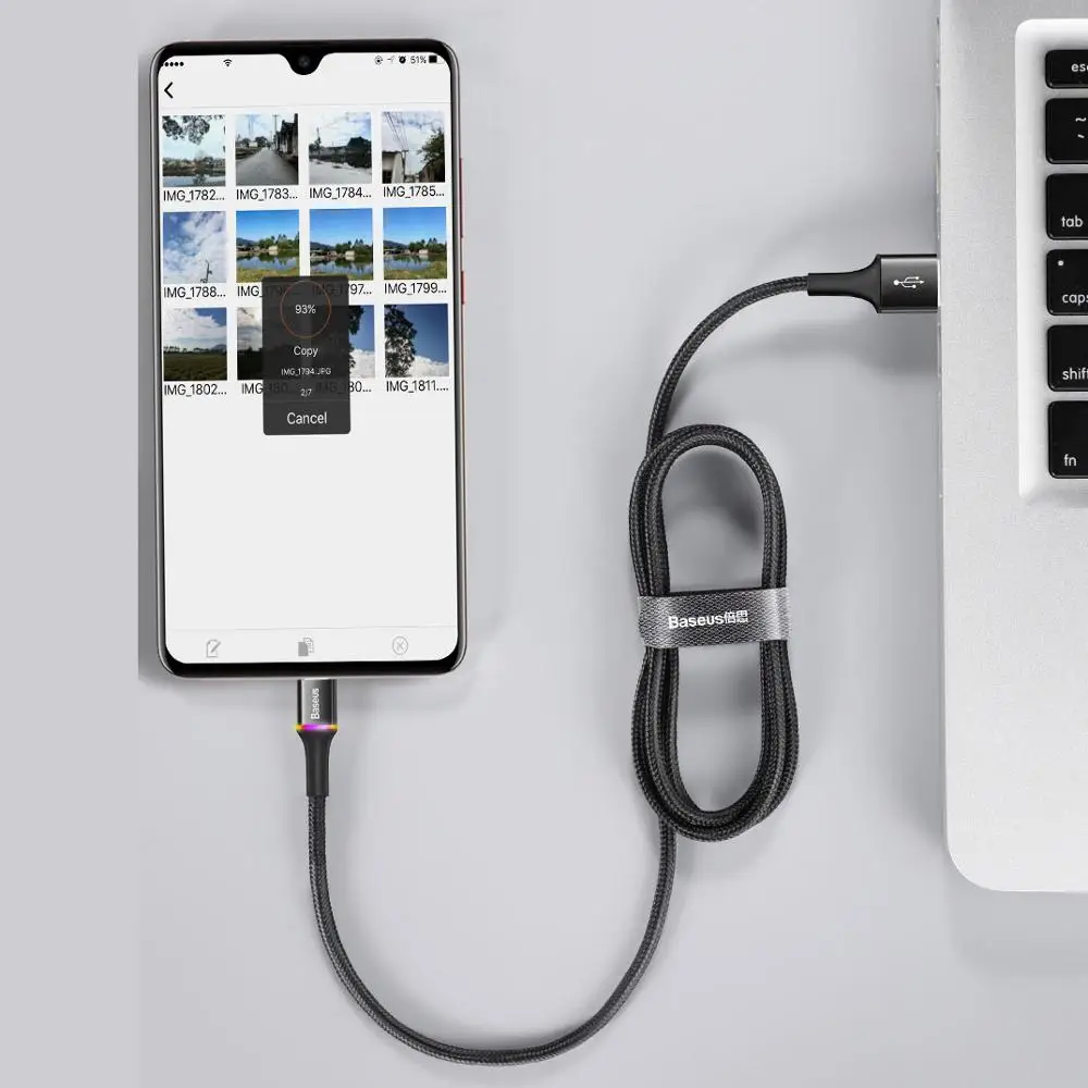 Baseus Micro USB Cable 2A 3A Fast Charging Charger With LED Lighting Mini usb Cable 3M For Xiaomi Android Mobile Phone Wire Cord Baseus Micro USB Cable 2A 3A Fast Charging Charger With LED Lighting Mini usb Cable 3M For Xiaomi Android Mobile Phone Wire Cord