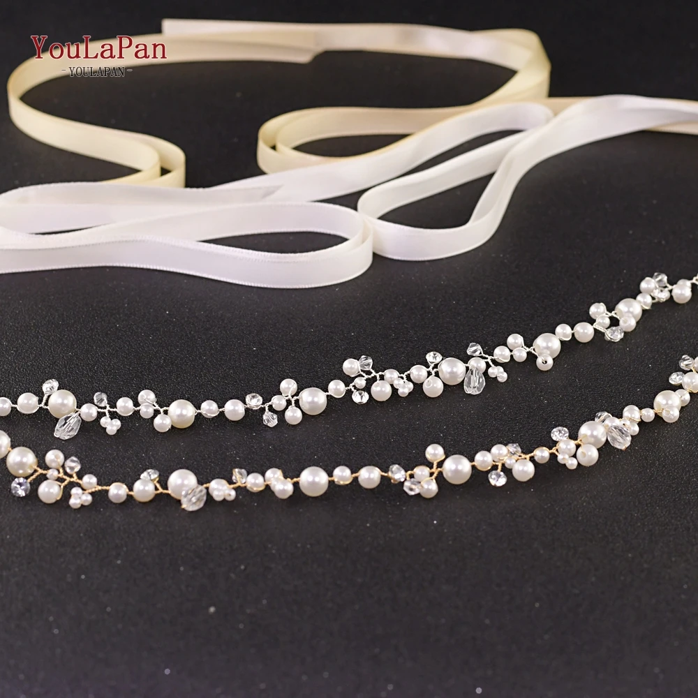 YouLaPan Bridal Tiara Bridal Headband Pearl Wedding Hair Accessories Crystal Wedding Hair Jewelry Hairband HP03
