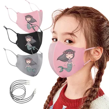 

Cartoon Masks For Children Dustproof Breathable And Washable Kids Mask Reusable Adjustable Length Masque De Protection Enfant