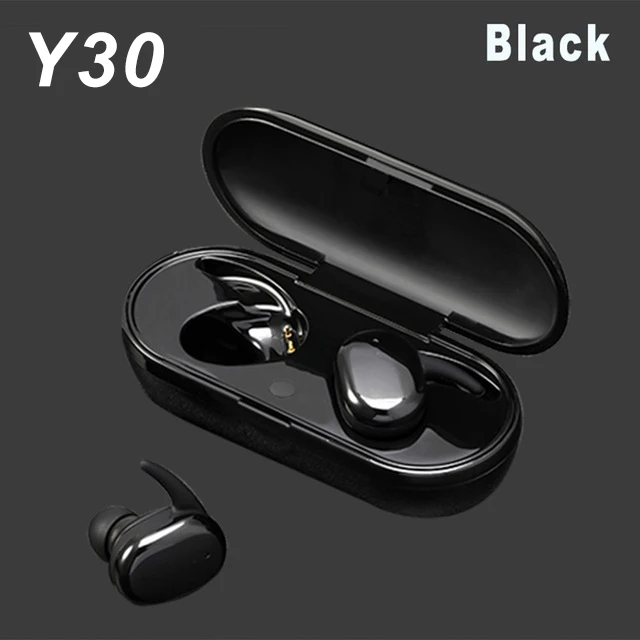 Y30 black Y30 TWS отпечатков пальцев сенсорный Bluetooth 5,0 наушники беспроводные 4D стерео наушники активная шумоподавление игровая гарнитура для airdo - Цвет: Y30 black