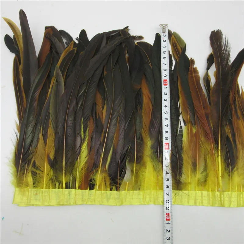 

10yards/lot Chicken Feathers Trim Sewing Accessories 25-30CM Rooster Feather Fringe Plumas Plume Belt Skirt Decorative Dress