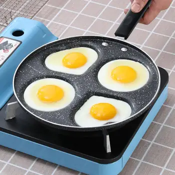 

4 Holes Non Stick Frying Pan Steak Cookware Omelet Pan Breakfast Maker Fried Eggs Home Kitchen Cookware Cooking Frying Pan