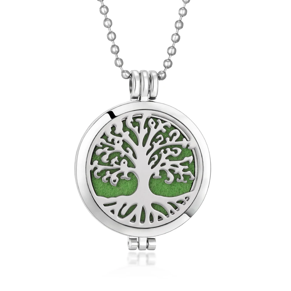 Новинка ароматерапия ювелирные изделия эфирное масло диффузор ожерелье Любовь Древо жизни открытые медальоны для парфюма Подвески Арома диффузор ожерелье - Окраска металла: 15