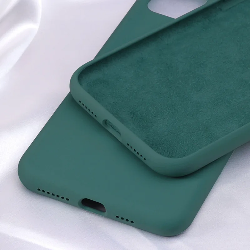 Жидкий силиконовый чехол для iPhone X XR XS Max SE2 12 6 6S 7 8 Plus 11 Pro SE 2020|Бамперы| |