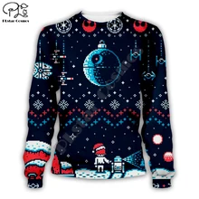 PLstar Cosmos, Звездные войны, рождественское пространство, уродливая толстовка, 3d принт, круглый вырез, пуловеры, Повседневная Верхняя одежда с длинным рукавом