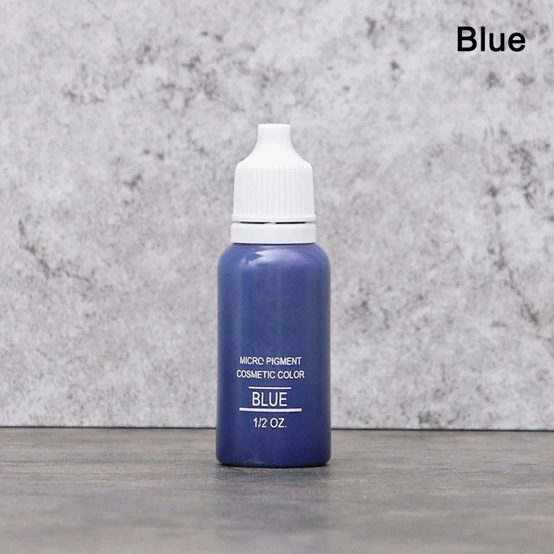 blue 15 мл жидкий пигмент для полупостоянных губ бровей подводка для глаз высокого качества - Цвет: blue