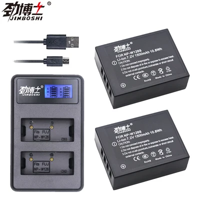 2X B and Charger 5 шт. NP-W126S NP W126S Батарея пакеты+ ЖК-дисплей USB Зарядное устройство для ЖК-дисплея с подсветкой Fujifilm Fuji NPW126S XT3 XA5 XT20 XT2 XH1 XT10 XE3 X100F xpro2 - Цвет: 2X B and Charger