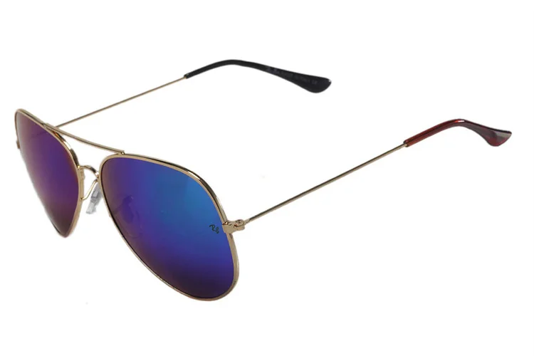 Авиатор RayBan RB3026 открытый glassate Мужчины Женщины Классический ретро заклепки поляризованные солнцезащитные очки RayBan