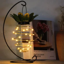 Светодиодный подвесной солнечный светильник s ананас декоративные фонари для сада на солнечных батарейках с ручкой водонепроницаемый медный провод Сказочный светильник