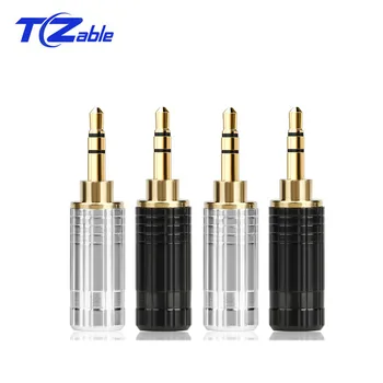

2PCS HiFi Earphone 2.5mm Plug Audio Jack 3 Pole Stereo Headphone Splice Adapter Solder Wire Connector DIY Repair Metal Plug