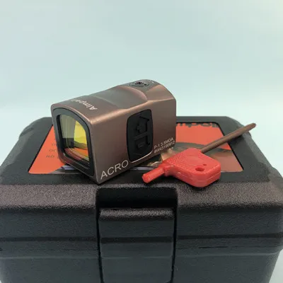 Тактический P1 Red Dot Reflex Sight голографический прицел страйкбол охотничья оптика для пистолета RMR Sight - Цвет: Tan without mount