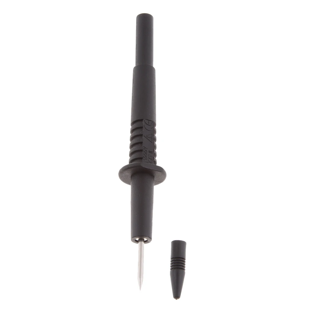 2mm Diameter Stainless Steel Banana Plug Test Probe Lead Pin Tip Pen with Cap