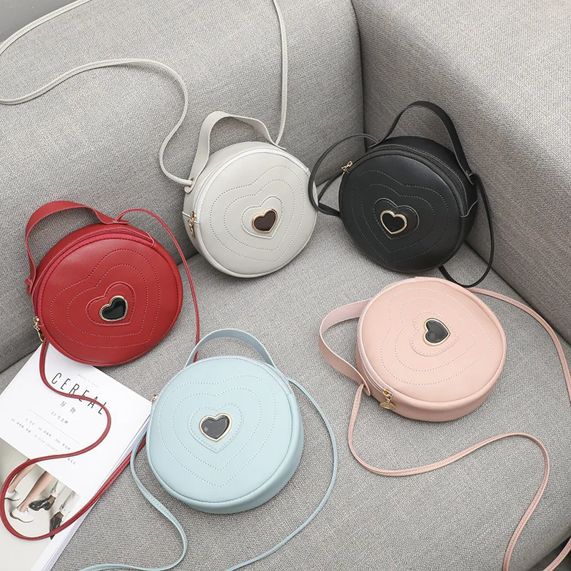 

Incense Grandma Small round Bag Spring And Summer 2019 Circle Heart Shoulder Cross-body Hand Women's Hipster Gift Bag