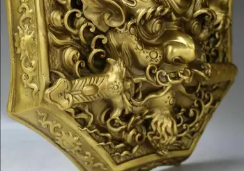 

Collect Pure Bronze Dragon Lion Beast Head Swords Door Knocker Hanging Statue