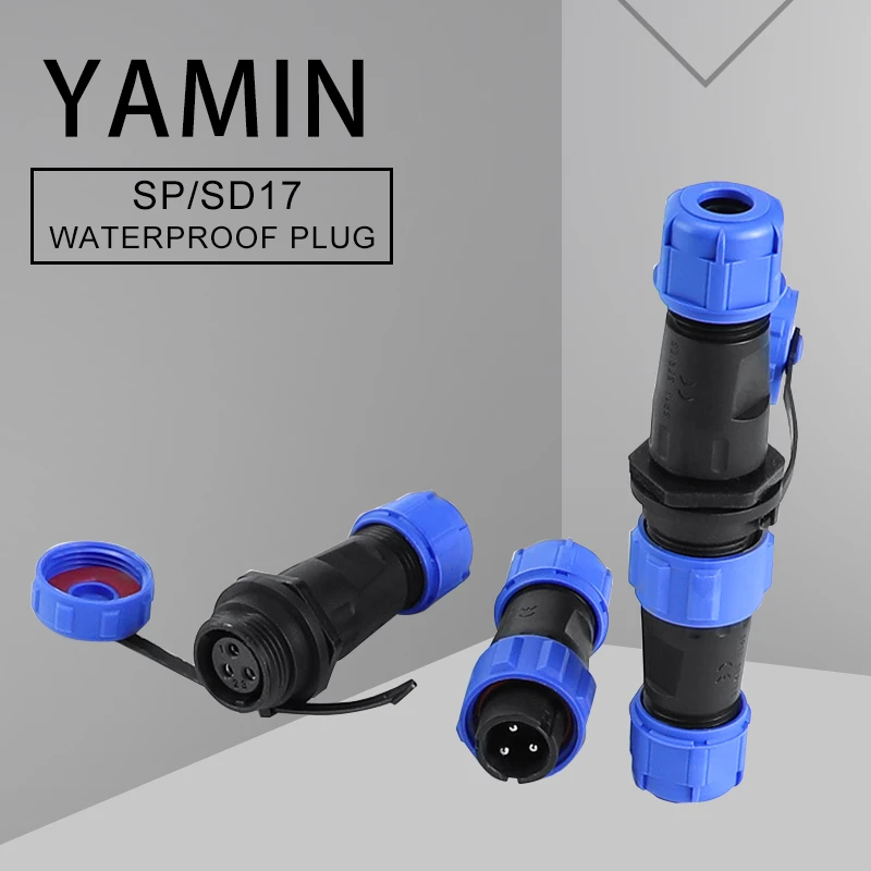 Водонепроницаемый авиационный штекер IP68 5/10 А разъем M/P SP16 мужской женский