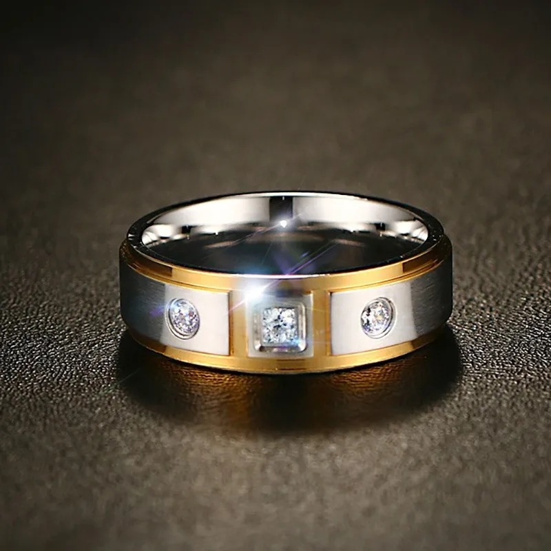 Vnox женское кольцо CZ обручальное ювелирное изделие из нержавеющей стали