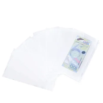 

10Pcs Transparent Paper Money Album Page Sheet Sleeves Portable Durable Banknote Collecting Holder Protective Bag 10.7x18.4Cm