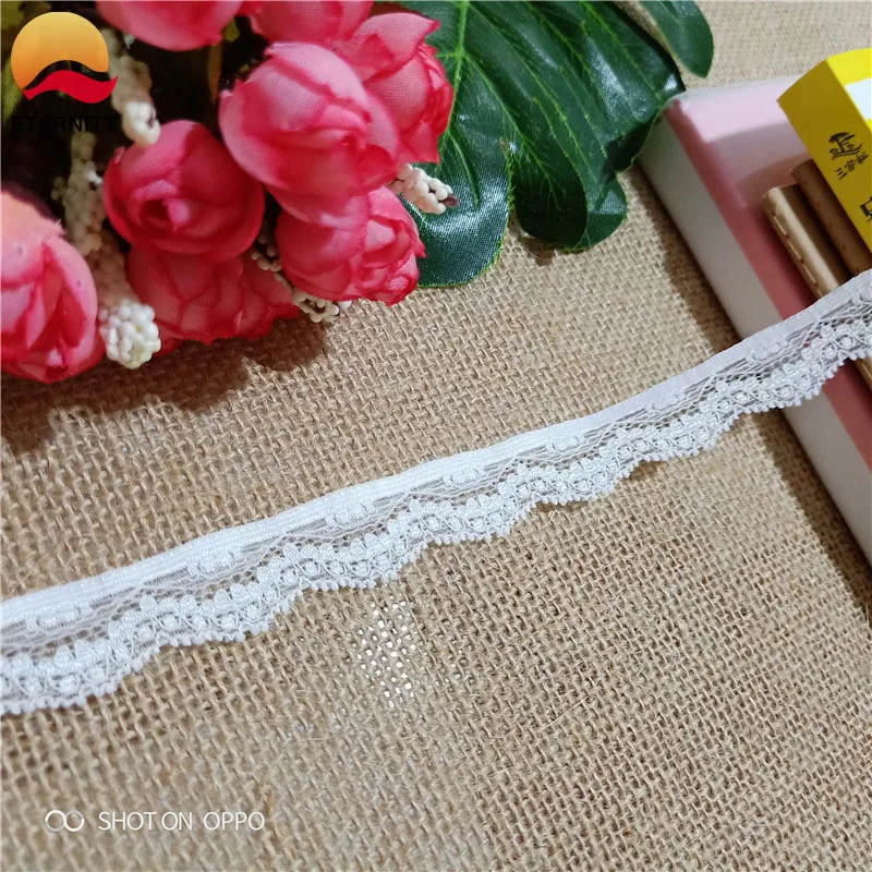 

*2cm S1019 white lace decorative ribbons DIY sewing clothing wedding dress decoration with nylon fabric
